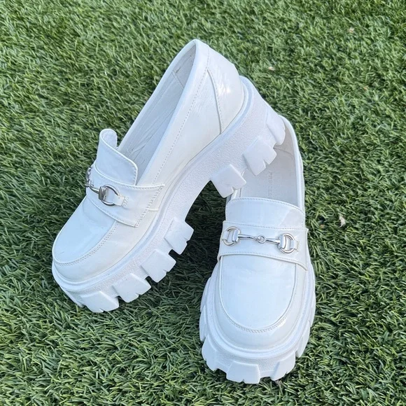 Princess Polly White Platform Shoes - Picture 4 of 5